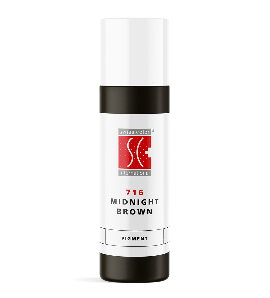 NEW Swiss Brow 716 Midnight Brown Pigment 10ml – Cosmetic Tattoo Supplies